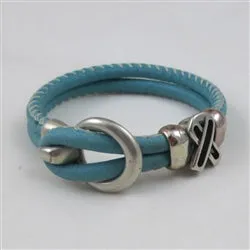 Teal Awareness Suede Cord Bracelet