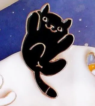 Timlee X092 Cartoon Oil Drop Cat Kitty Pet Metal Brooch Pins Button Pins Girl Jeans Bag Decoration Gift Wholesale