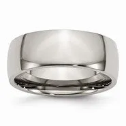 Titanium 8mm Polished Wedding Band Ring