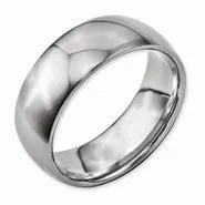 Titanium 8mm Polished Wedding Band Ring