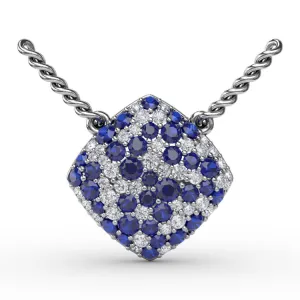 Up The Glam Sapphire And Diamond Pendant