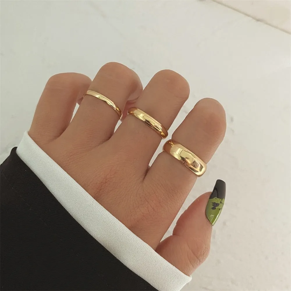 Vintage 6Pcs Green Embrace Hands Rings Set For Women Metal Paint Coating Creative INS Style Love Heart Ring Fashion Jewelry