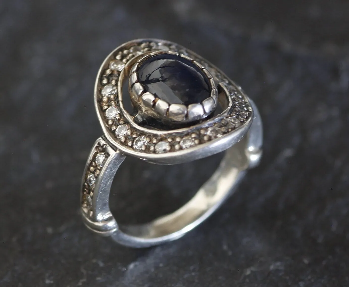 Vintage Sapphire Ring - Natural Sapphire Ring, September Birthstone Ring