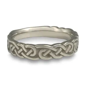 Wide Borderless Infinity Wedding Ring in Platinum