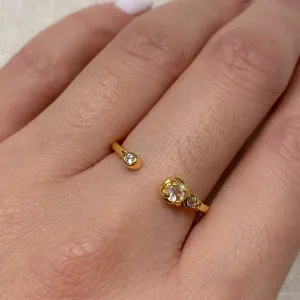 Yellow Gold Aria White CZ Ring